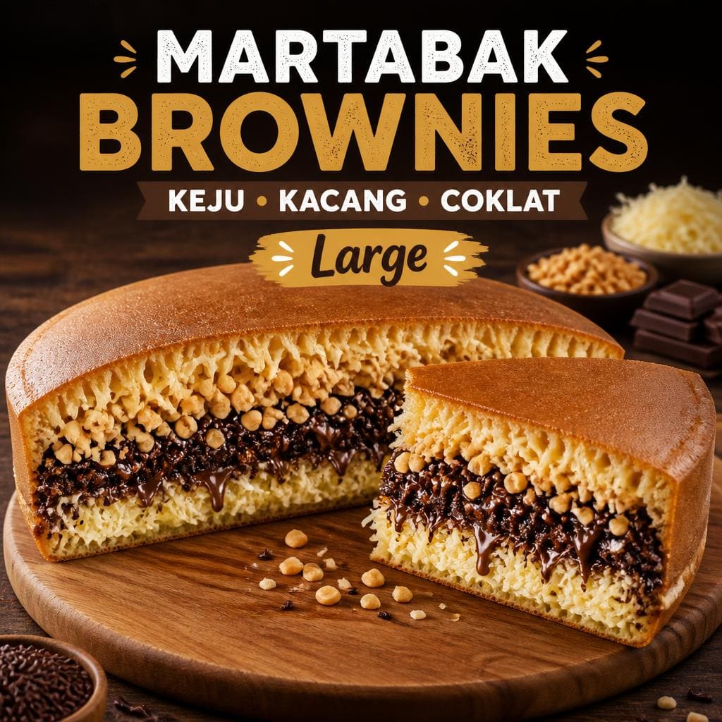 Brownies Keju Kacang Coklat Large Martabak 999 Asli Bandung